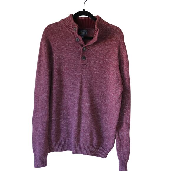 Men's GH Bass Co Long Sleeve Henley Sweater Large - Picture 1 of 5